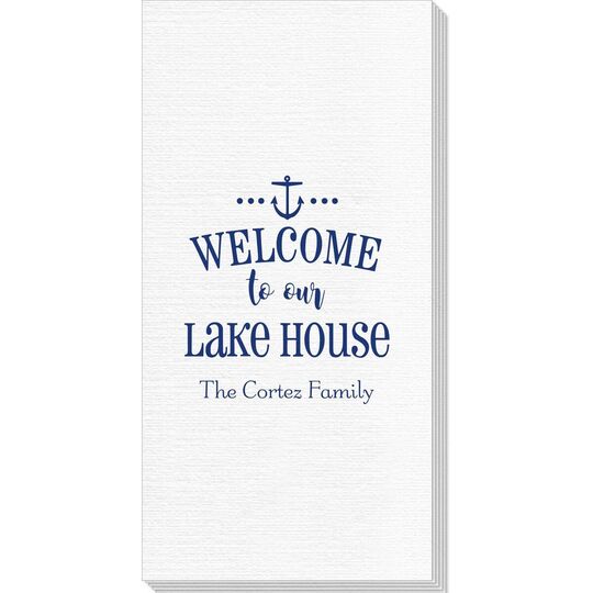 Welcome to Our Lake House Deville Guest Towels